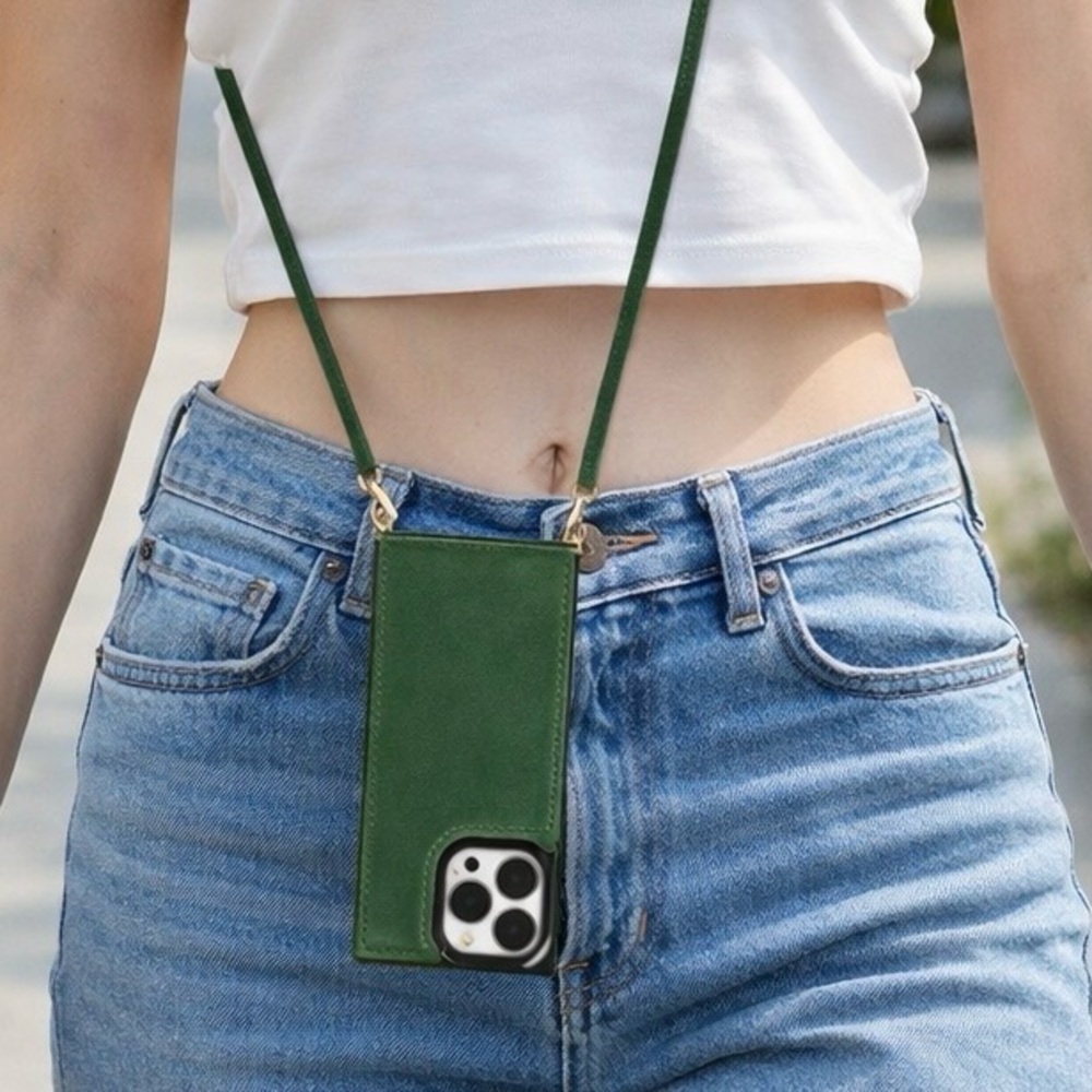 🌸 iPhone XR NWT Green Crossbody Wallet